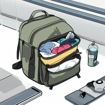 How do I pack a travel backpack efficiently?