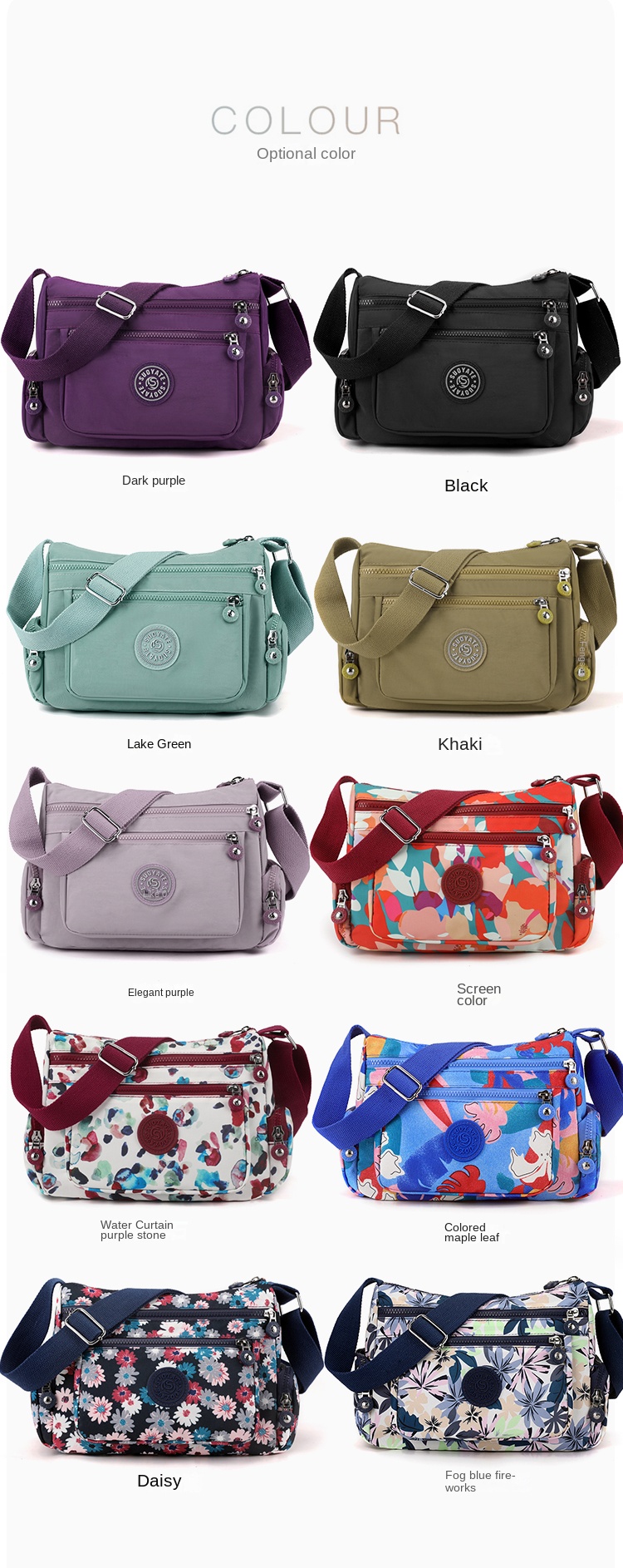 Lightweight Nylon Crossbody Bag – Stylish