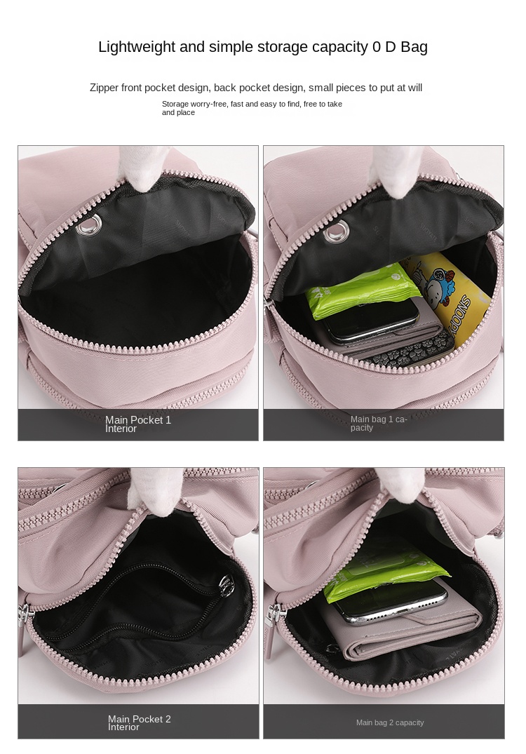 Small Nylon Crossbody Purse – Multi-Pocket