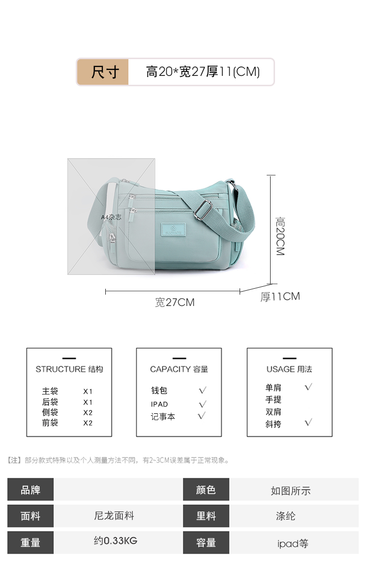 Stylish Waterproof Crossbody Bag for Women – Casual