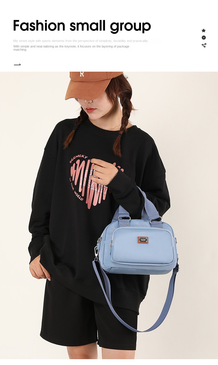 Minimalist Nylon Crossbody Bag for Women – Lightweight