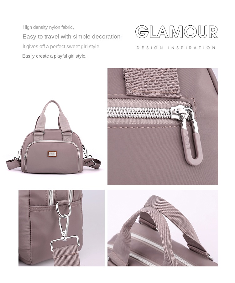 Minimalist Nylon Crossbody Bag for Women – Lightweight