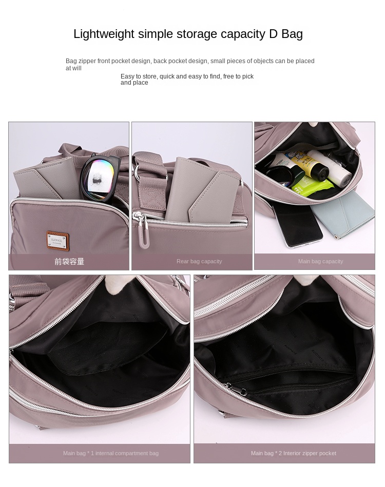 Minimalist Nylon Crossbody Bag for Women – Lightweight