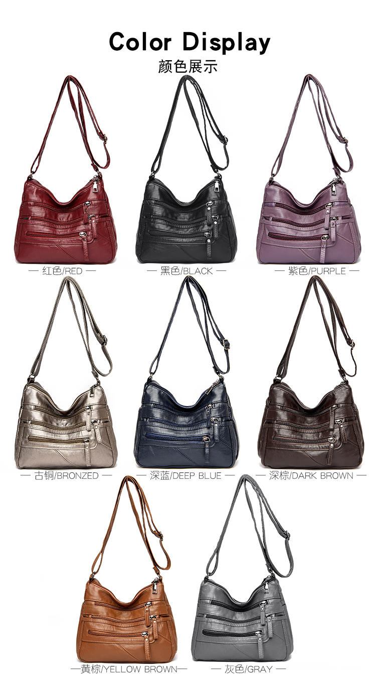 Vintage Leather Crossbody Purse for Women – Classic