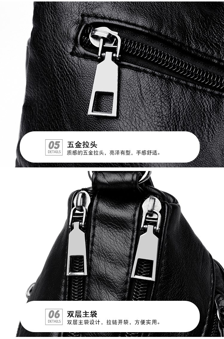 Vintage Leather Crossbody Purse for Women – Classic
