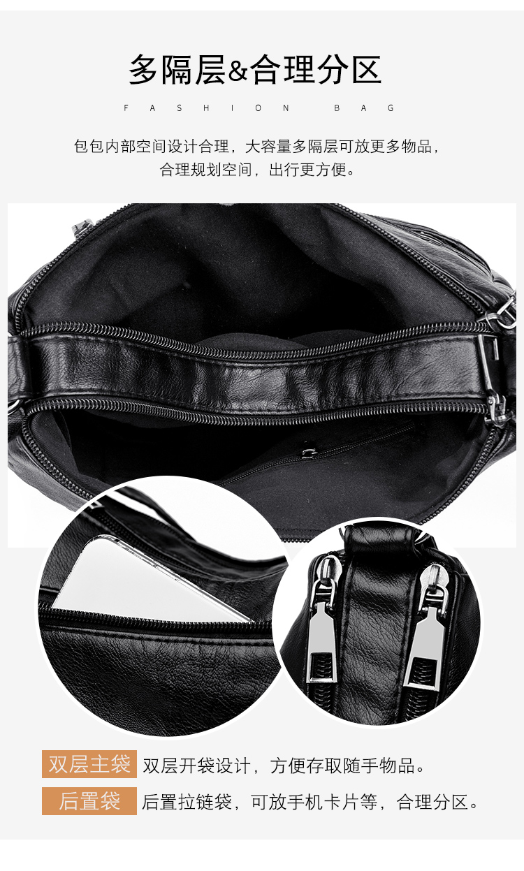 Vintage Leather Crossbody Purse for Women – Classic