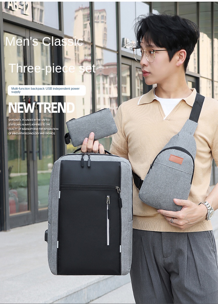 3-in-1 Laptop Backpack Set for Work, Travel