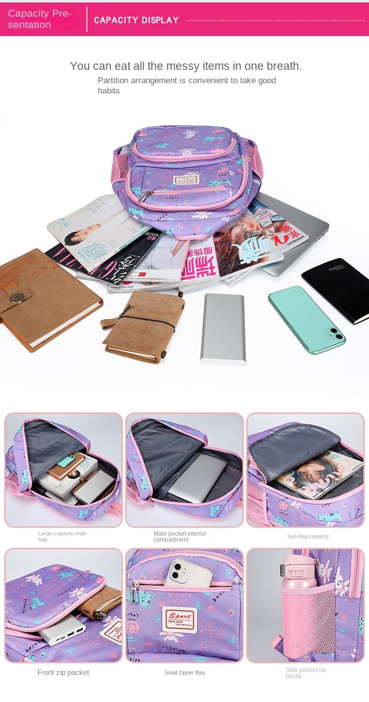 3-in-1 Waterproof Student Backpack Set with Lunch Bag