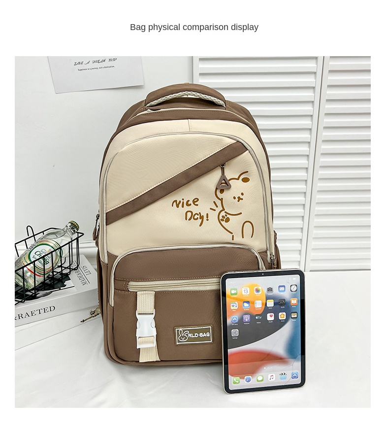 Trendy Student Backpack – Stylish School Bag with Multi-Pocket Storage for Teens