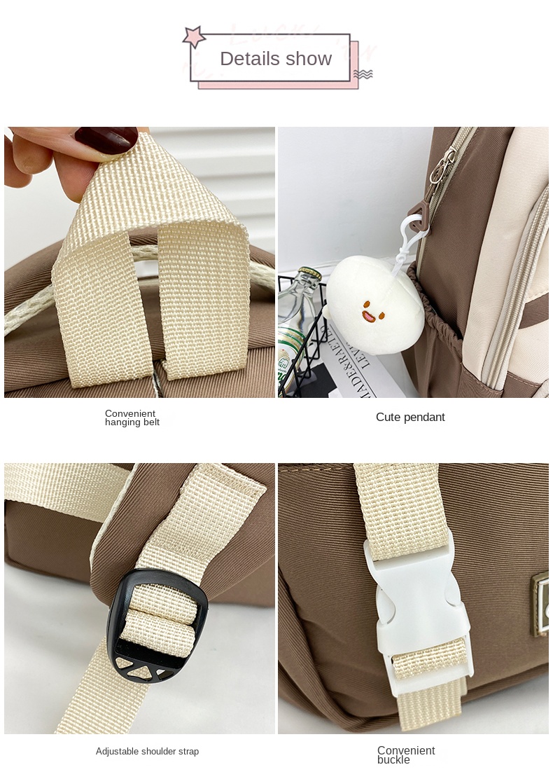 Trendy Student Backpack – Stylish School Bag with Multi-Pocket Storage for Teens