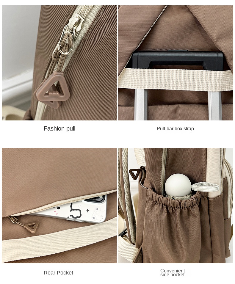 Trendy Student Backpack – Stylish School Bag with Multi-Pocket Storage for Teens