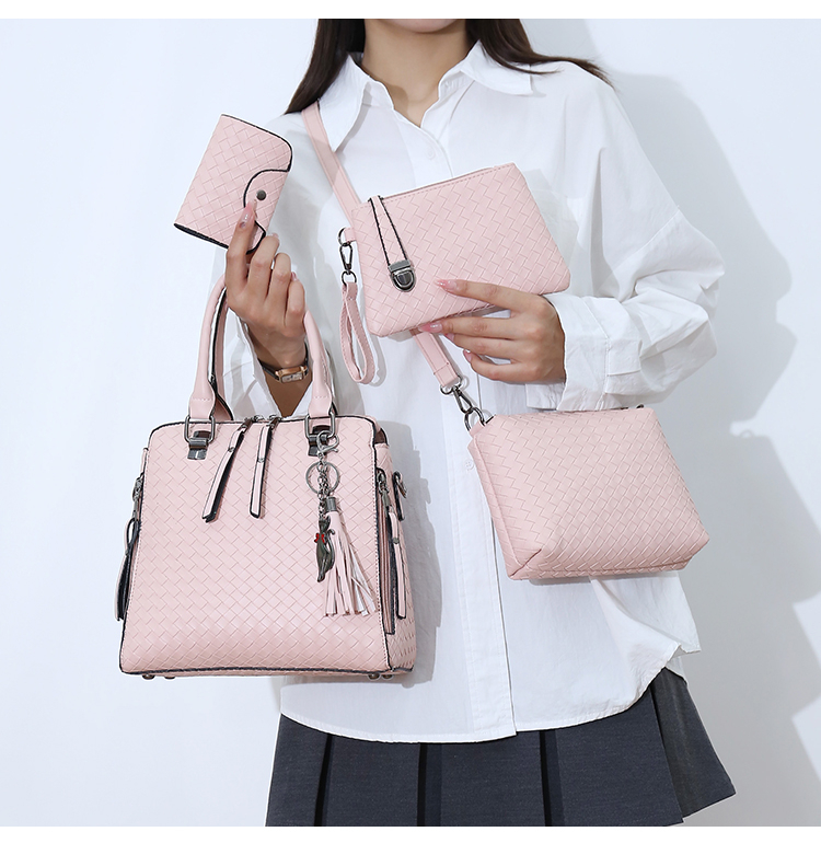 Women’s PU Leather 5-Piece Handbag Set – Tote, Crossbody, Shoulder Bag, Wallet