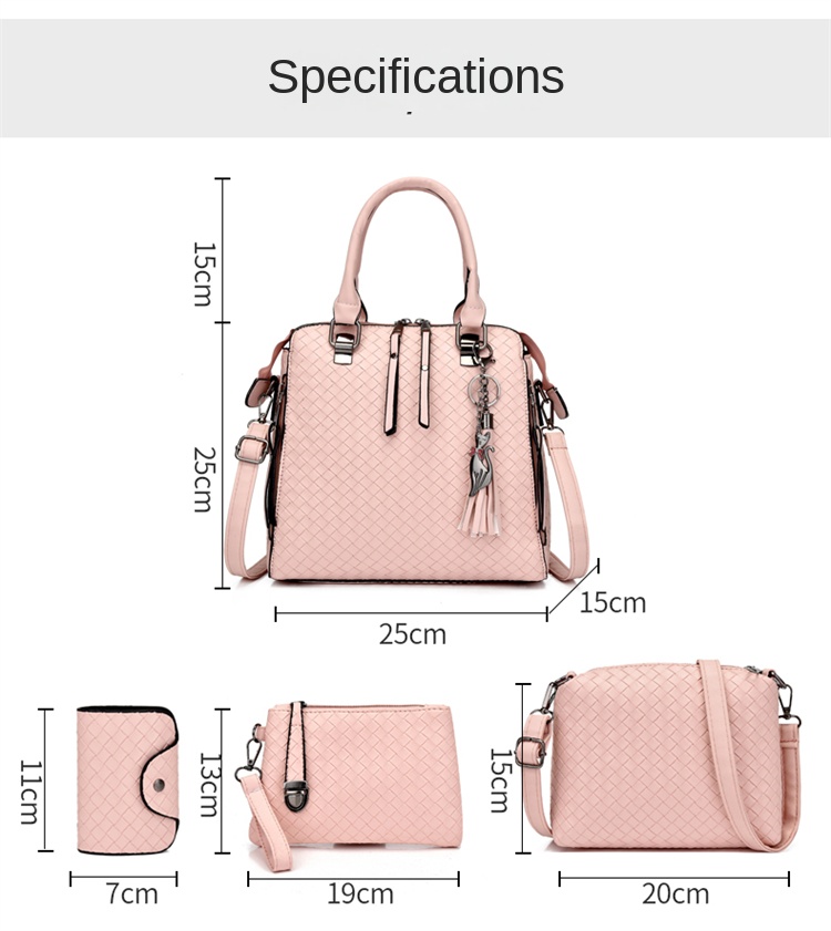 Women’s PU Leather 5-Piece Handbag Set – Tote, Crossbody, Shoulder Bag, Wallet