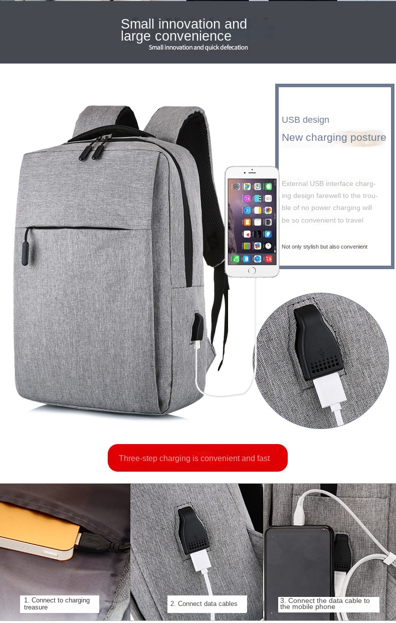 USB Laptop Backpack for School