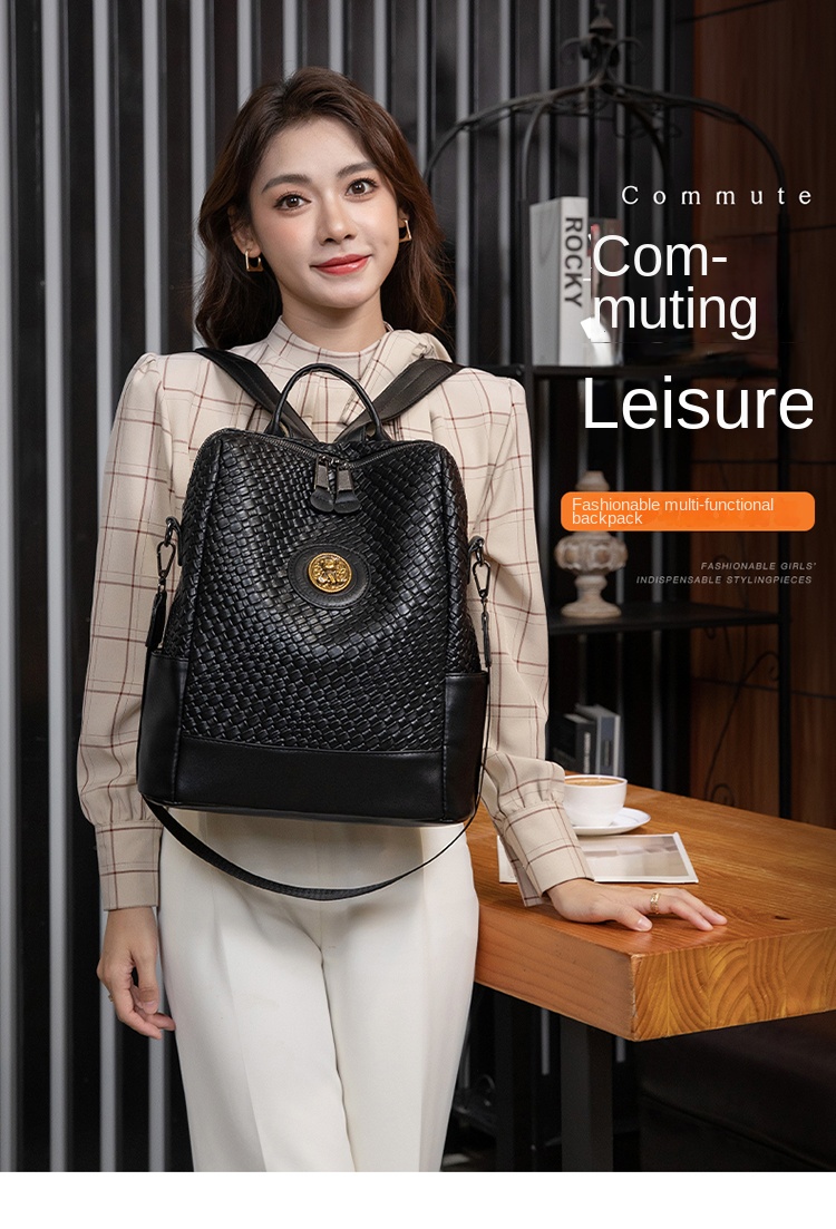 Women’s PU Leather Backpack – Fashion Lightweight Daily Bag for Work, School