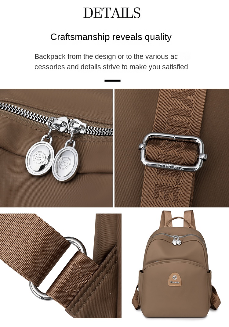 Multi-Pocket PU Leather Backpack for Women – Stylish Travel