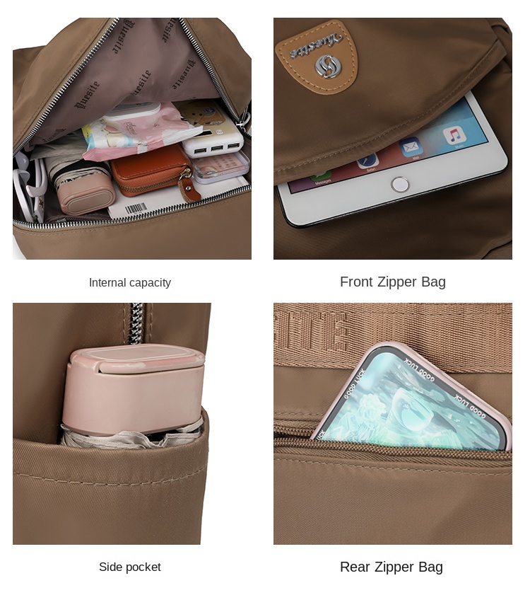 Multi-Pocket PU Leather Backpack for Women – Stylish Travel