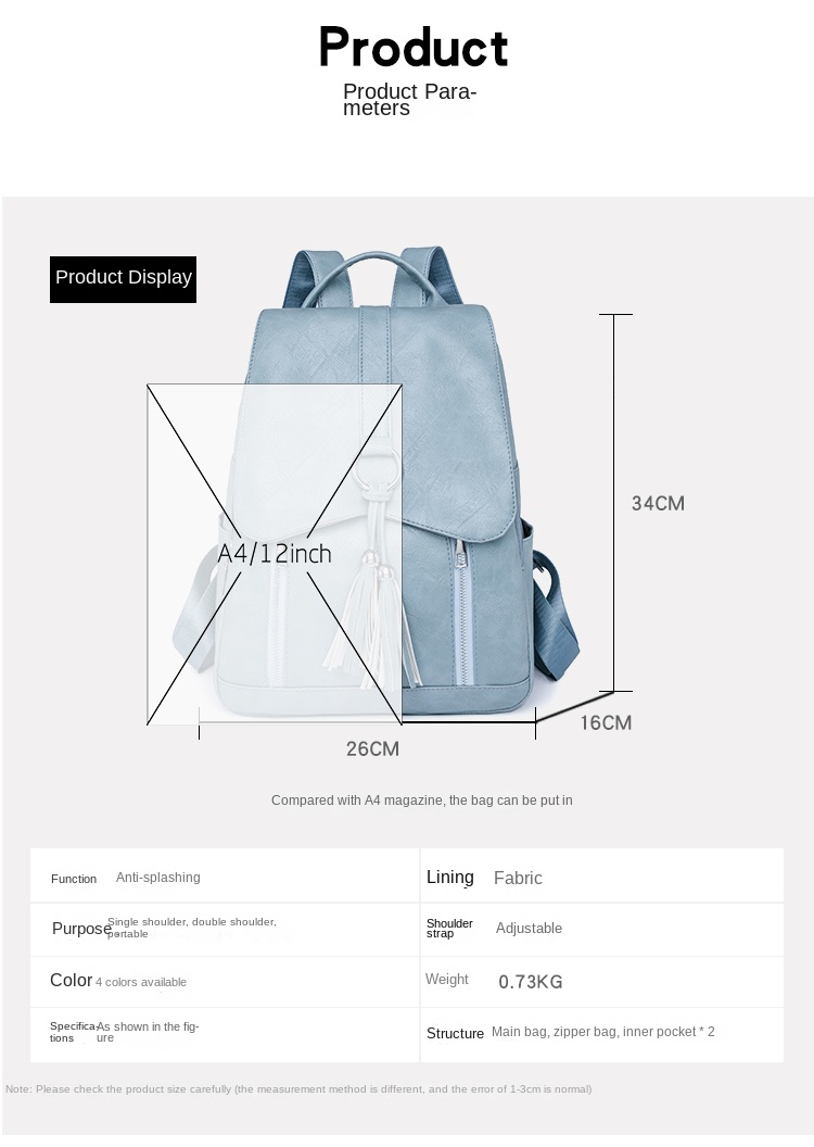 Vintage PU Leather Backpack for Women – Small Fashion Daypack for Casual Outings