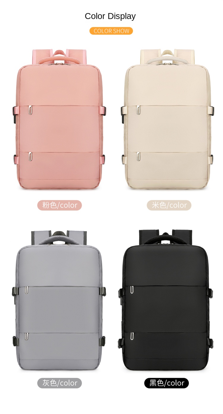 Large Capacity Laptop Backpack – Water-Resistant Travel Computer Bag with USB Charging Port