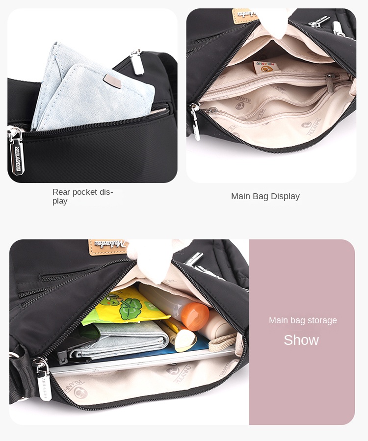 Lightweight Nylon Crossbody Bag for Women – Water-Resistant Daily Purse
