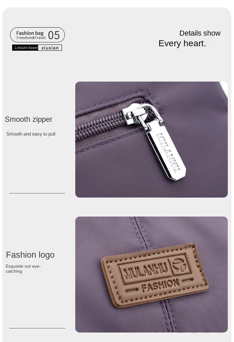 Anti-Theft Nylon Crossbody Bag for Women – Travel Shoulder Bag with RFID Pocket