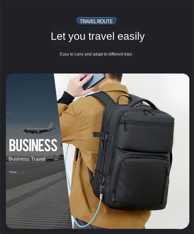 Large Capacity Travel Laptop Backpack – Waterproof