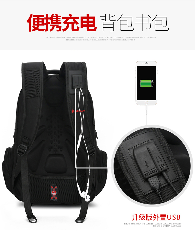 Slim Business Laptop Backpack – Anti-Theft