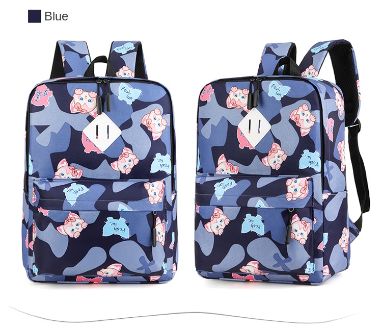 3-in-1 Student Backpack Set – Classic School Bag with Matching Lunch Bag