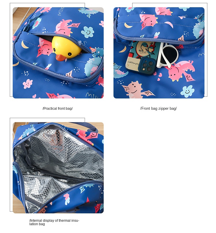 Colorful 3-Piece Kids Backpack Set – School Bag with Fun Lunch Box