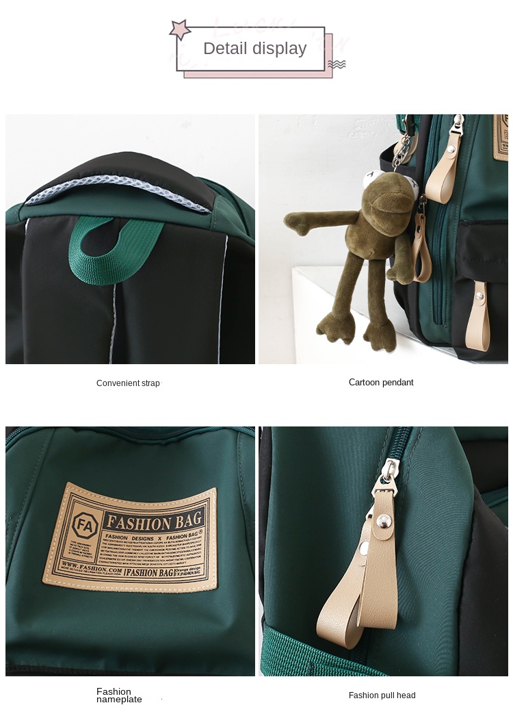 4-in-1 Student Backpack Set – School Bag with Lunch Bag, Crossbody