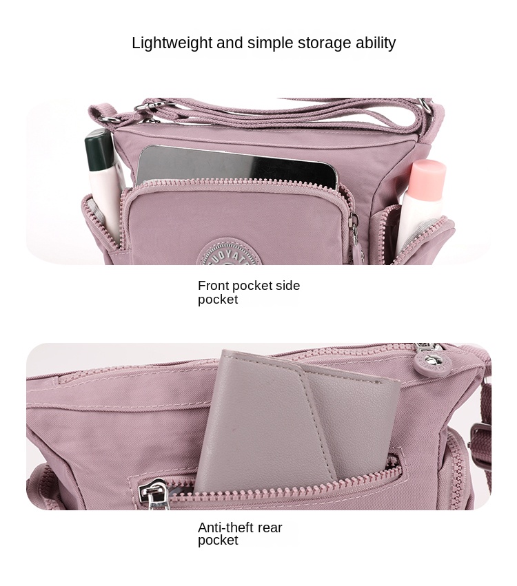 Women's Nylon Crossbody Bag – Lightweight, Waterproof Shoulder Purse for Travel