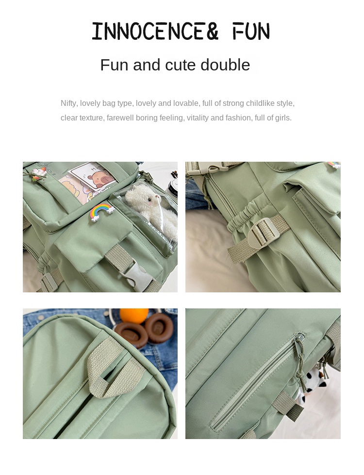 Classic Multi-Functional Student Backpack – Simple