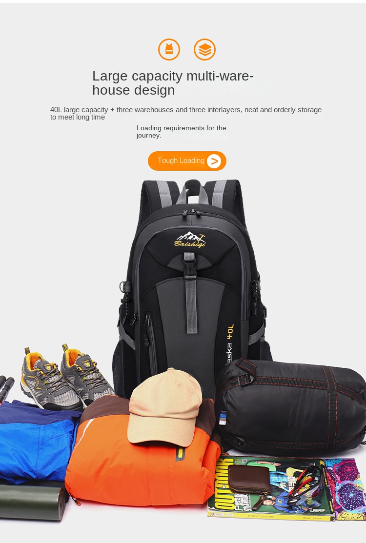 Outdoor Hiking Backpack 40L – Lightweight