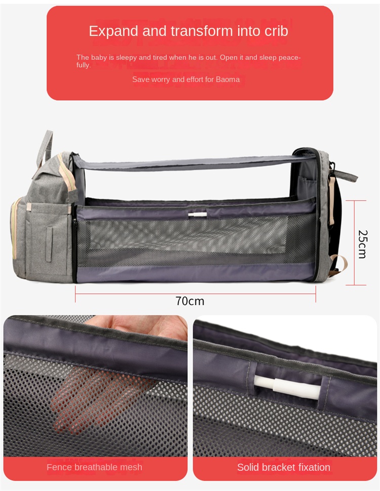 Multi-Function Diaper Bag Backpack – Stylish, Spacious