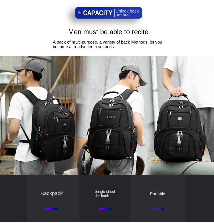 USB Charging Laptop Backpack – Waterproof Business Travel Bag with Anti-Theft Design