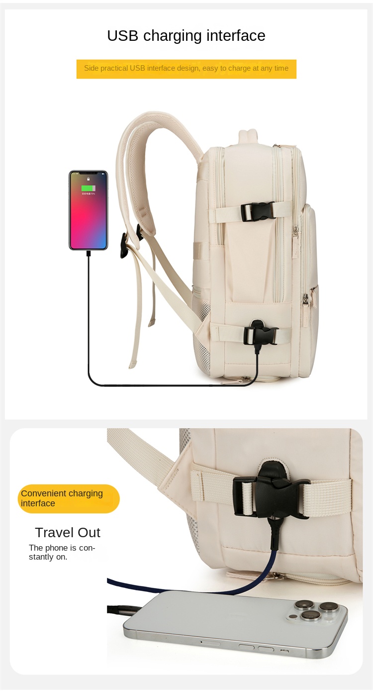 Slim Laptop Backpack with USB Charging Port – Lightweight Tech Bag for College