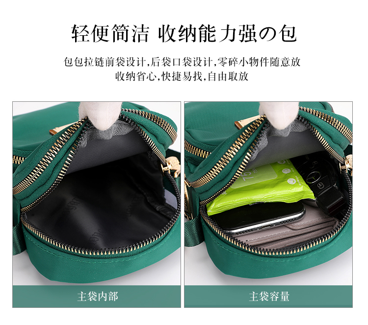 Women's Nylon Crossbody Bag – Lightweight Waterproof Shoulder Purse for Everyday Use