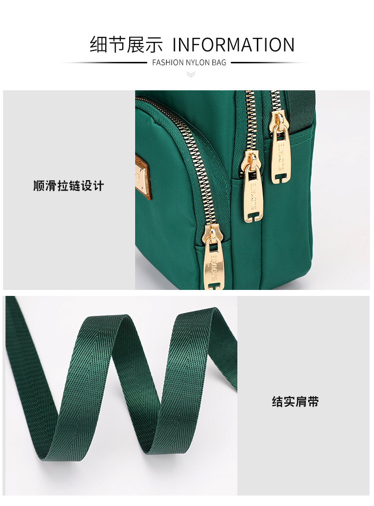 Women's Nylon Crossbody Bag – Lightweight Waterproof Shoulder Purse for Everyday Use
