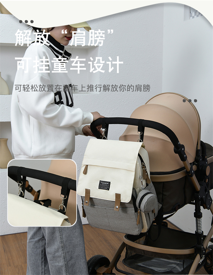 Large Capacity Diaper Bag Backpack – Multifunctional Mommy Bag with USB