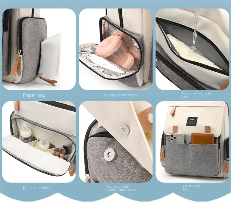 Stylish Mommy Tote Diaper Bag – Waterproof Baby Bag with Changing Mat