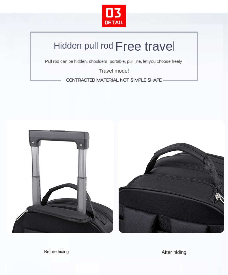 Rolling Laptop Backpack – Trolley Travel Backpack for Work