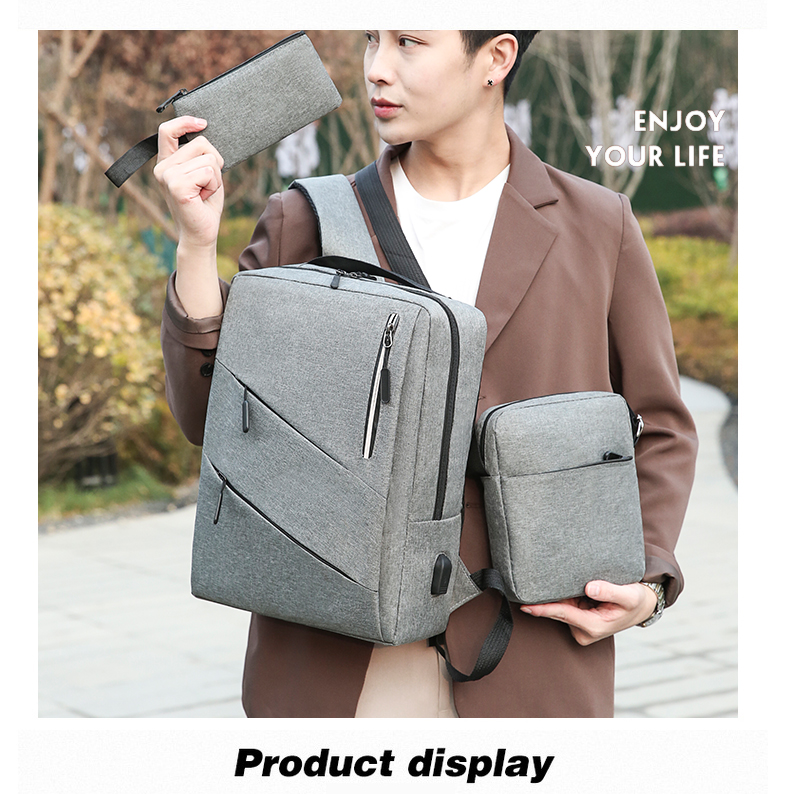 3-in-1 Women’s Laptop Backpack Set – Backpack, Accessory Pouch