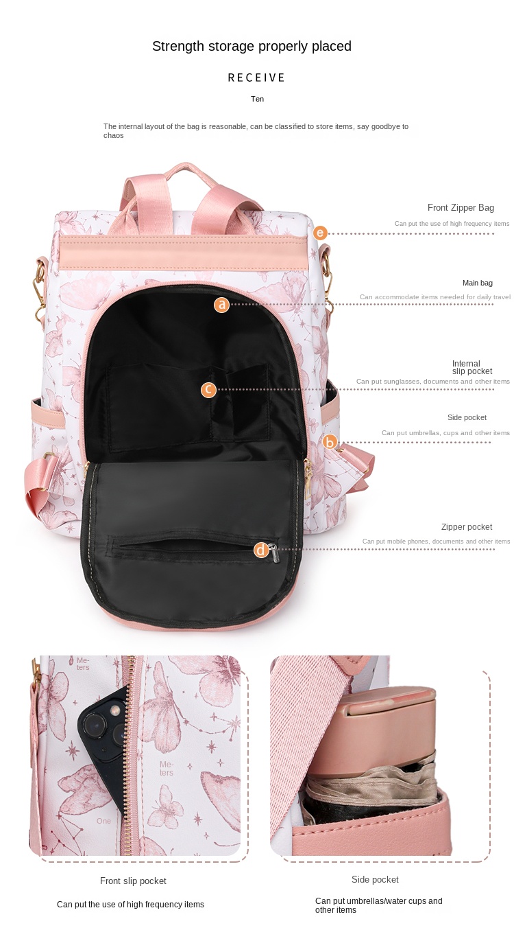 Women’s PU Leather Backpack – Soft, Elegant