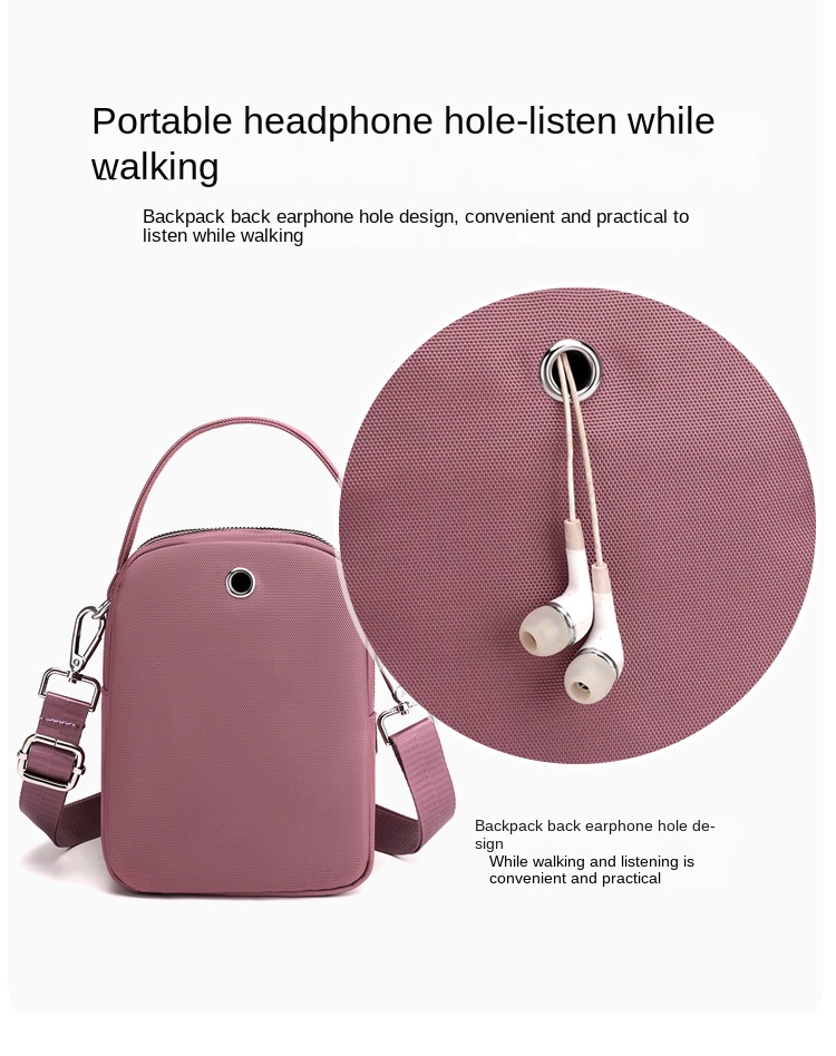 Lightweight Waterproof Nylon Crossbody Bag for Women – Casual
