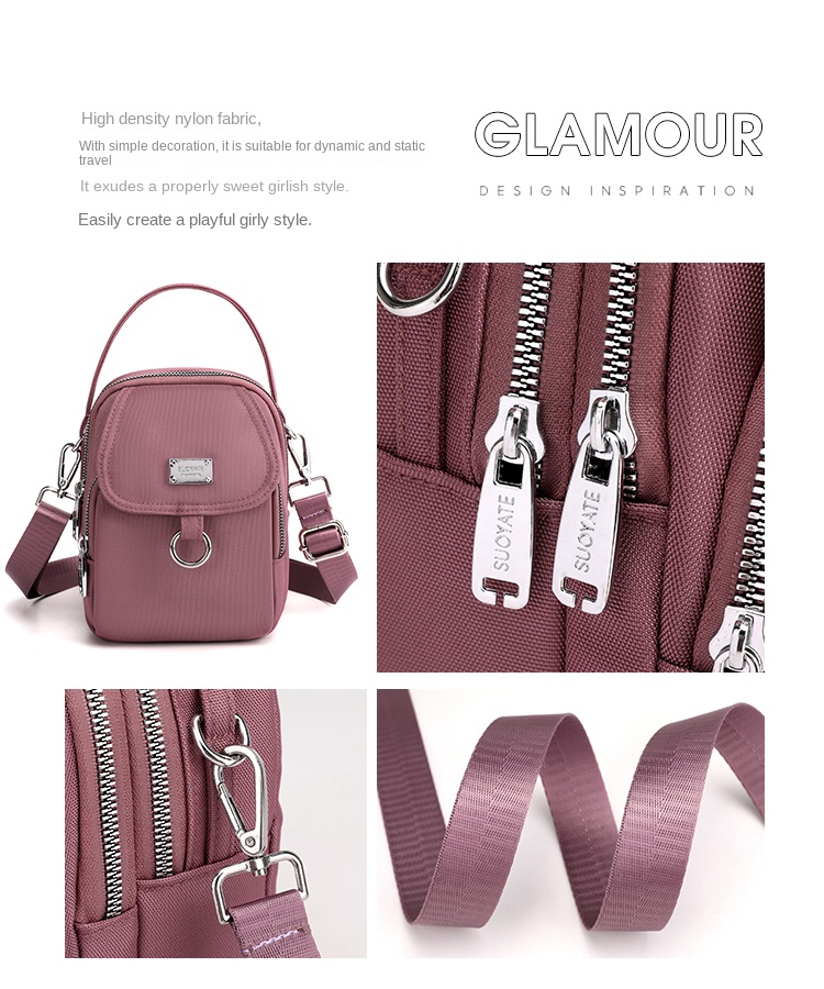 Lightweight Waterproof Nylon Crossbody Bag for Women – Casual