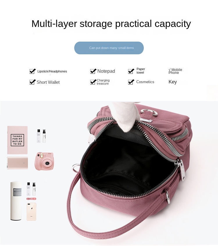 Lightweight Waterproof Nylon Crossbody Bag for Women – Casual