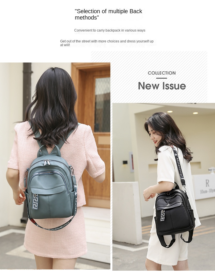 Women's Faux Leather PU Backpack – Chic