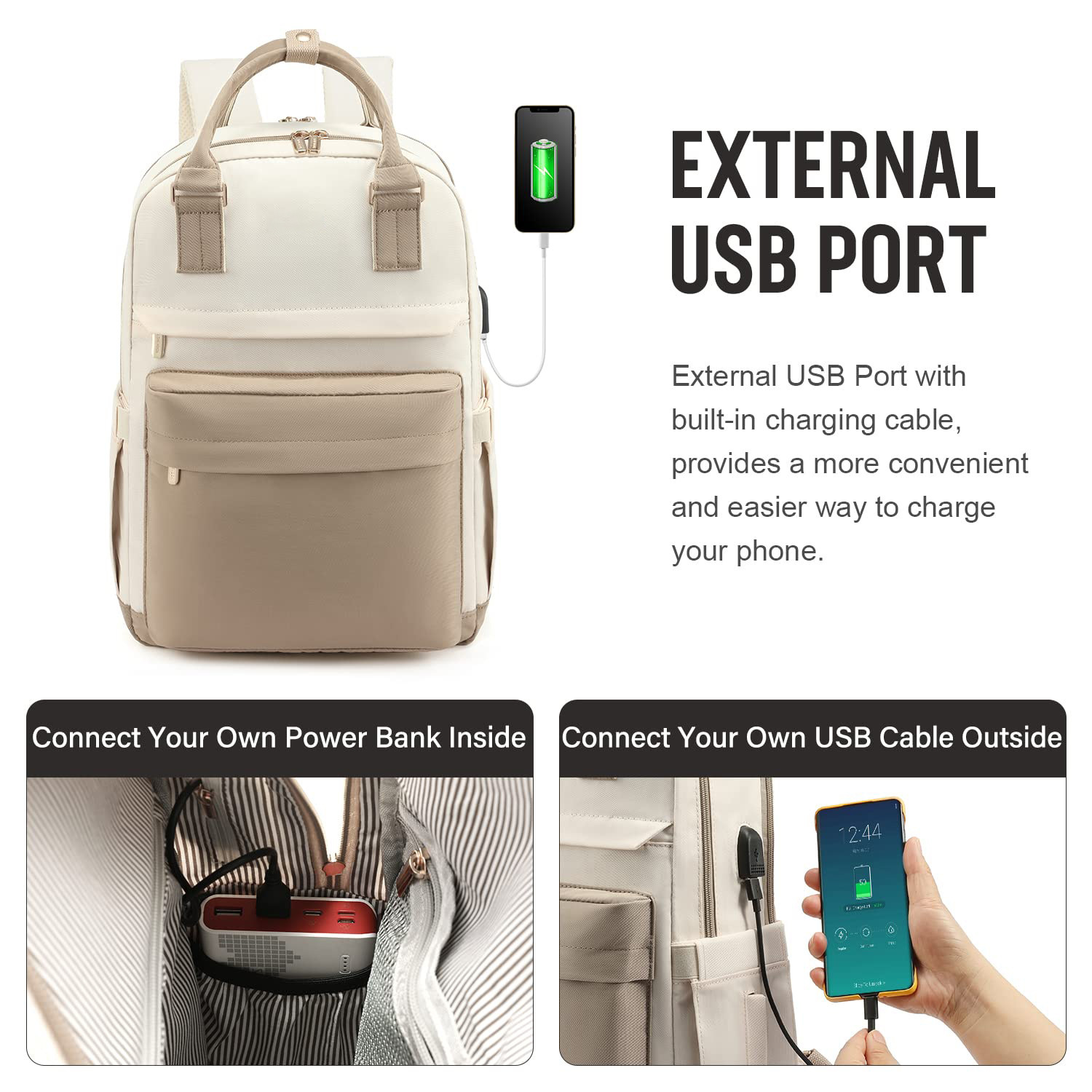 Laptop Backpack with USB Charging Port – Anti-Theft