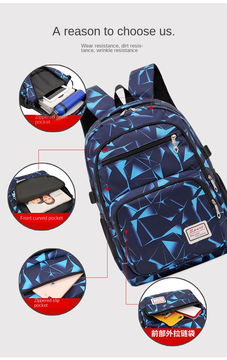 Eco‑Friendly 4‑Piece School Backpack Set with Insulated Lunch Bag