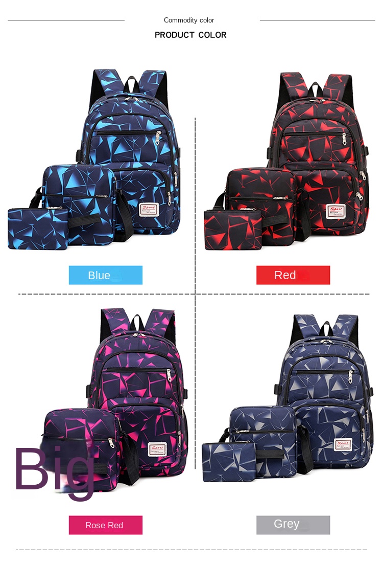 Eco‑Friendly 4‑Piece School Backpack Set with Insulated Lunch Bag